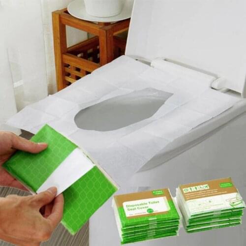 10pcs Universal Toilet Seat Cover Sticker Toilet Disposable Waterproof Toilet Paper Pad Antibacterial Maternal Bathroom Tools