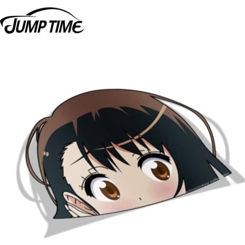 Jump Time 13cmx9.8cm Kosaki Onodera Nisekoi BIG HEAD Vinyl Car Stickers Decals Vinyl Waterproof Decorative Waifu Sticker Cartoon
