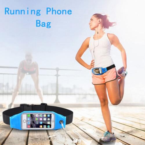 Waterproof Running Waist Bag Phone Touch Screen Pocket Outdoor Jogging Cycling Running Bag Adjustable Pack Purse Sports Belt Bag