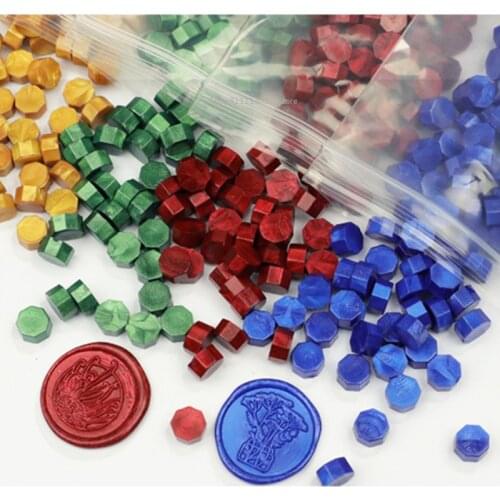 100pcs Retro Octagon Wax Seal Stamp Sealing Wax Beads Tablet for Envelope Wedding Wax Seal Ancient Sealing Waxs Card Making Tool