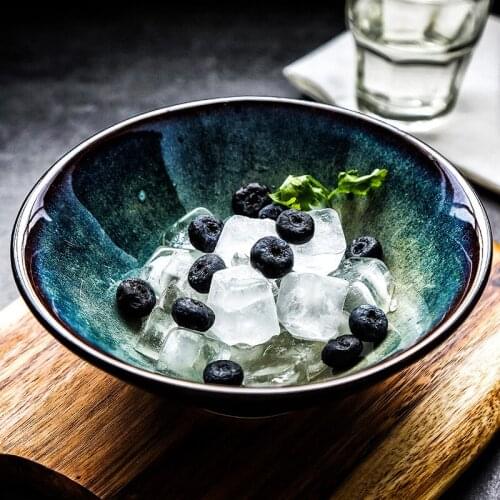 Japanese Kiln Change Ramen Noodle Bowl Household Under Glazed Kitchen Tableware Salad Soup Bowl Large Rice Bowl Dinnerware Set