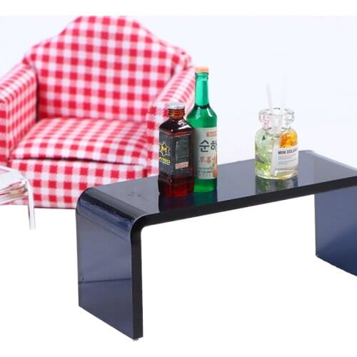 1:12 Dollhouse Miniature Acrylic Table Model Furniture Teatable Model For Dollhouse Decoration New