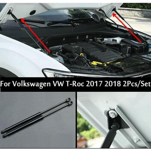 Car Styling Car Refit Front Hood Engine Cover Hydraulic Rod Strut Spring Shock Bar For Volkswagen VW T-Roc 2017 2018 2Pcs/Set