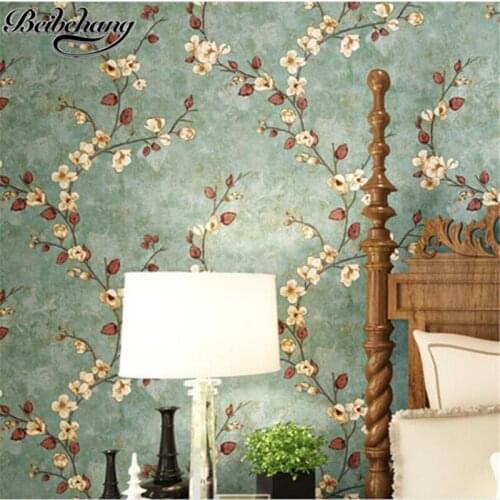 Beibehang Retro Old American Countryside Pastoral Non-woven Wallpaper Warmer Bedroom Living Room Sofa Background 3d Wall paper
