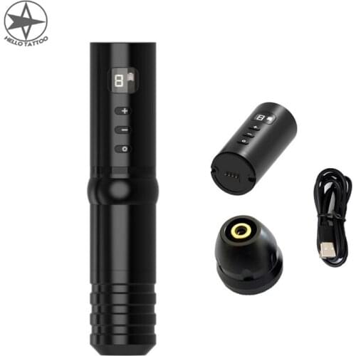 HELLO Original wireless Tattoo Rotary machine pen 1800mAh Lithium Battery Pen Japan Coreless Motor Digital Display Tattoo Supply