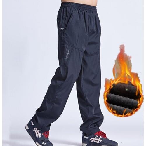Mens Quick Dry Sweatpants Elastic Waist Breathable Sportswear Casual Pants Outdoors Exercise Joggers Men Trousers Overalls 3XL