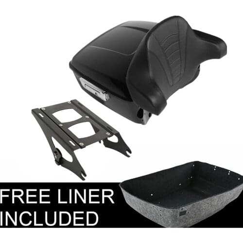 Motorcycle King Tour Pack Trunk Backrest Mount For Harley Touring Road Glide 2014-2020