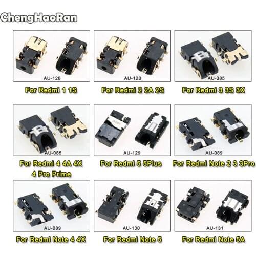 ChengHaoRan 1Piece Earphone Headphone Jack Audio Flex Cable For Xiaomi Redmi 1 2 2A 3 3S 3X 4 4A 5 Plus Note 2 3 Pro 4 4X 5 5A