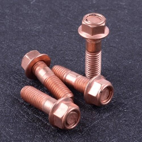 DWCX Alloy Steel M10 x 1.5 Threaded Turbo Stud Screw Flange Nuts Kit Fit for T3 T4 T5 T6 Turbocharger Accessories