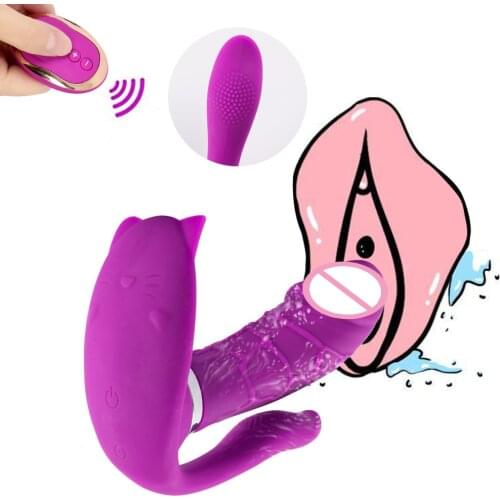 Man Nuo Wearable Dildo Vibrator Wireless Remote Panties Anal Vibrator Heating G-Spot Clitoris Stimulation Sex Toys for Women