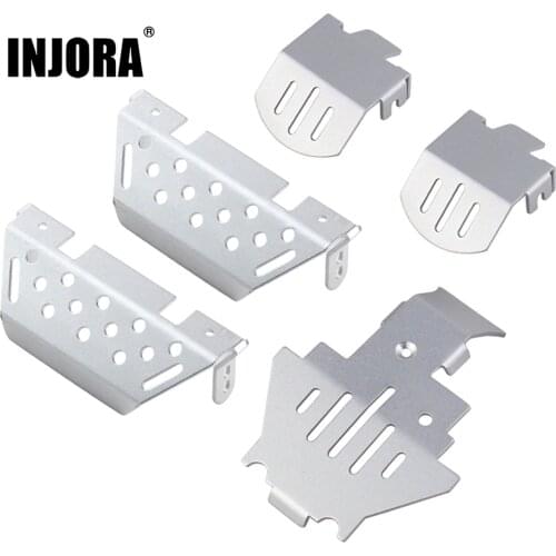 INJORA TRX4 Aluminum Alloy Chassis Armor Axle Protector Skid Plate for 1/10 RC Crawler TRAXXAS TRX-4 TRX4