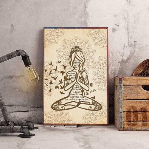 Canvas Painting Inhale the Goodshit Exhale The Bullshit Poster Yoga Print Wall Art Yoga Studio Home Decor