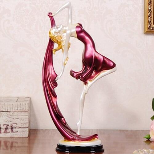 CREATIVE DANCER RESIN CRAFTS DESK DECORATION FIGURINES & MINIATURES FASHION FURNISHING ARTICLES FOR WEDDING HOME DECOR