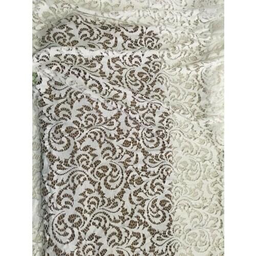 New 59" 150cm wide 1meter super high quality water soluble ivory lace fabric African fabric for wedding dress blouse pettiskirt