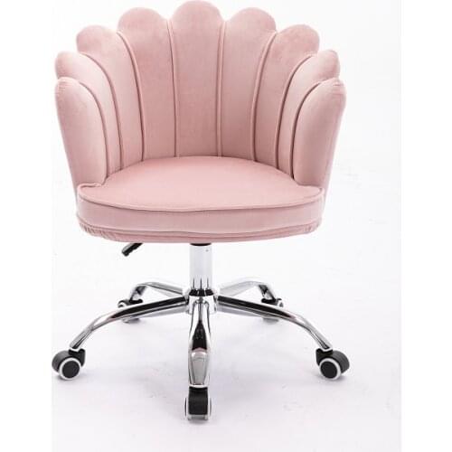 Small computer chair net red petal live broadcast seat pink girl lovely bedroom desk lift student armchair sofa back stool