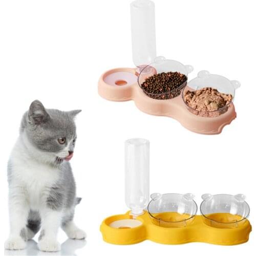 Cat Food Bowls Raised Stand Dog Bowls Pet Automatic Feeding Set Pet Products Cats Pet Cat Food Bol Cat Feeder