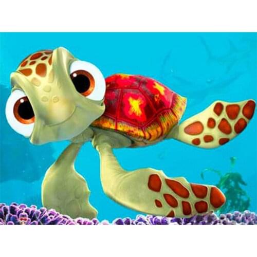 Cartoon Sea Turtle DIY 5D Diamond Painting Diamond Mosaic Animal Full Square Tortoise Diamond Embroidery Pictures of Rhinestones