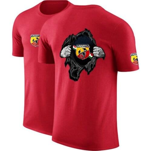 Men 2021 ABARTH Logo Custom Round Neck Punk Comfortable Print Casual Tops Sweatshirts Leisure Short Sleeve T shirts