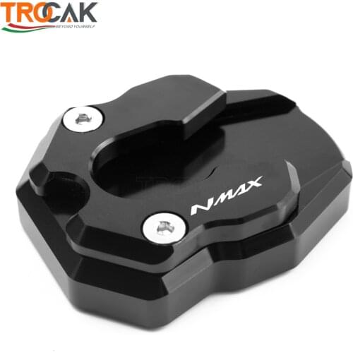 NMAX Motorcycle Side Stand Enlarger Enlarge Pad CNC Aluminum Accessories for Yamaha N-max 125 155 2015 2016 2017 2018 2019 2020