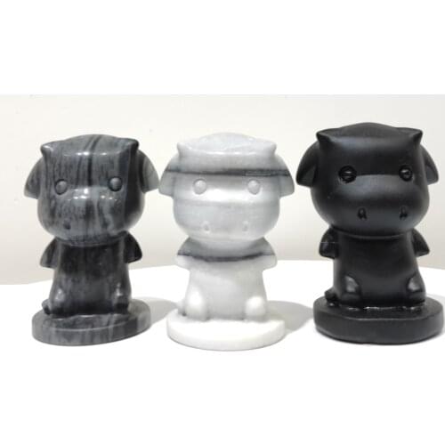 Wholesale Customized Crystal Gemstone Natural Crystal Statue Cattle Kawaii Indie Room Decor Home Decor Crystal Cow