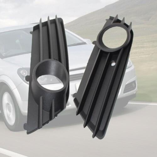 Car Front Fog Light Cover Grille Grill Black Left Right Driving Light Grille Bezel Replacement for Vauxhall/Astra 04-07
