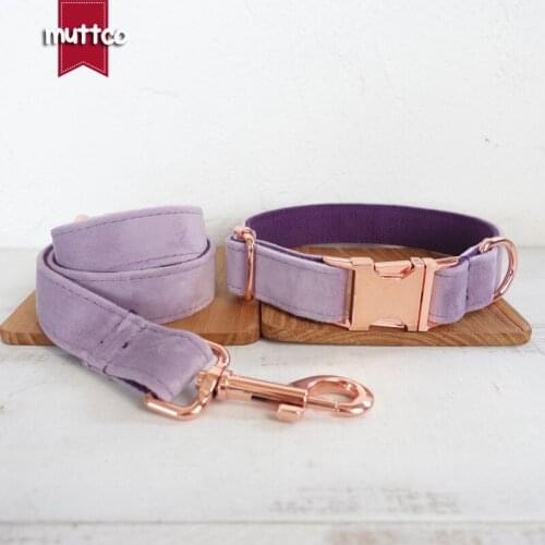 MUTTCO personalized pet collar THE VIOLET self-design adjustable puppy cat nameplate ID Collars 5 sizes UDC082M