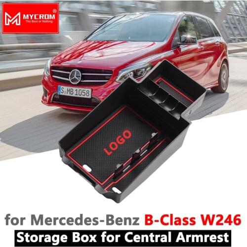 Armrest Box Storage Car Organizer Accessories for Mercedes Benz B-Class W246 2012 - 2018 B180 B200 B220 B250 AMG 2014 2015 2016