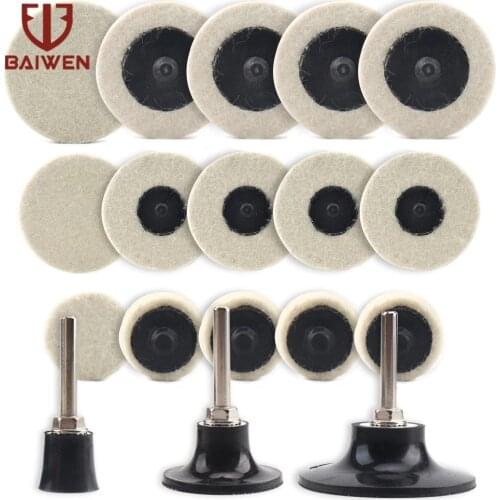 1/2/3 Inch Roloc Polishing Wheel Buffing Pads Grinding Pad Compressed Wool Felt Fabric Disc for Dremel Rotary Accessories