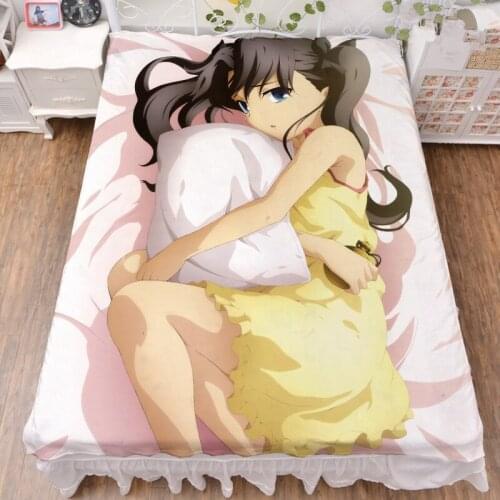 Anime Fate/stay night FGO characters sexy girl Tohsaka Rin Archer bed sheet & blanket summer quilt 150x200cm