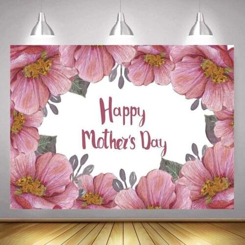 Mothers Day Flower Theme Party Photography Background Home Shot Photos Mom Festival Table Decorate Kids Custom Vinyl Backdrop