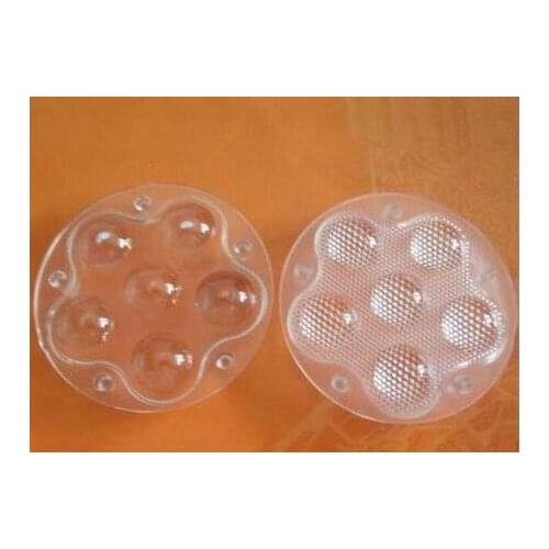 PTM-73-6*1 High quality LED Optical Lens, 73mm diameter, 6 in1, 60degree, PMMA materials, Bead Surface & Transparent
