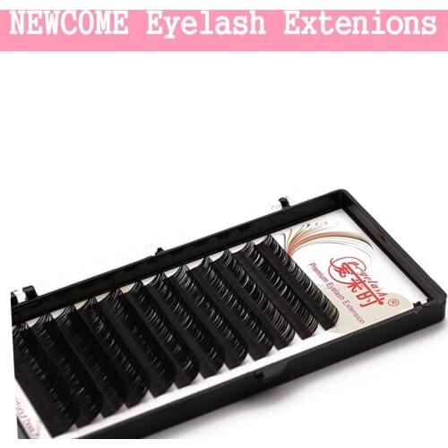 NEWCOME Natural Silk Korea Individual Eyelash Professional False 3D All Sizes Eyelash Extension Long Eye Lashes