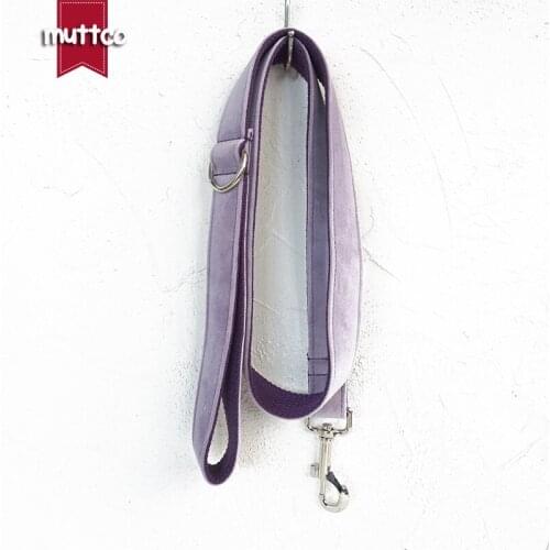 MUTTCO retailing individual customized dog collar THE VIOLET handmade pet products security training dog leash UDL082