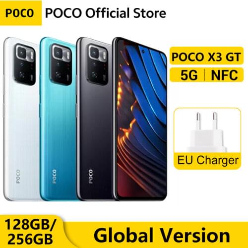 Global Version POCO X3 GT 5G Smartphone 8GB 128GB/256GB Dimensity 1100 NFC 6.6" 120Hz DotDisplay 64MP Triple Camera 67W 5000mAh