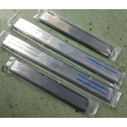 Car Styling stainless steel Scuff Plate/Door Sill Protector Sticker For Skoda Rapid 2013 -2018 car-styling