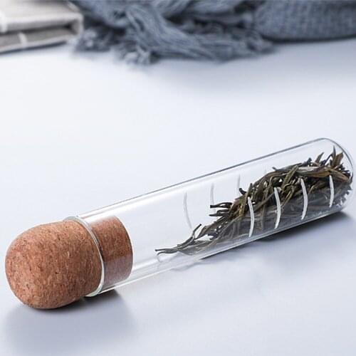 Glass Tea Infuser Empty Bottle Mini Transparent Tea Strainer Cork Glass Bottle Tube Brewing Test Tube Tea Set Kitchen Tools