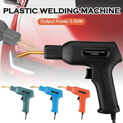 50W Handheld Plastic Welder Hot Stapler Welding Machine Repairing Tool with 4 Type Staples for Car Bumper Repairing Welding Tool