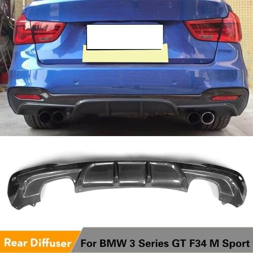 Carbon Fiber / FRP Rear Bumper Diffuser Lip Spoiler for BMW 3 Series GT F34 M Sport Bumper 4-Door 2014 - 2017 Car Styling
