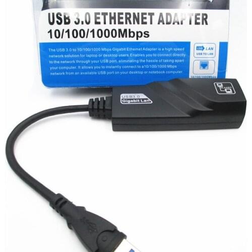 USB 3.0 to 10/100/1000 Gigabit RJ45 Ethernet LAN Network Adapter 1000Mbps