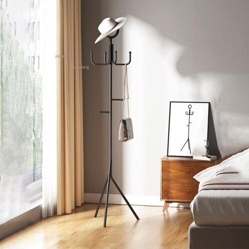 Modern Simple Hallway Porch Floor Hanger Wrought Iron Bedroom Home Furniture Clothing Rack Living Room Balcony Hotel Coat Stand