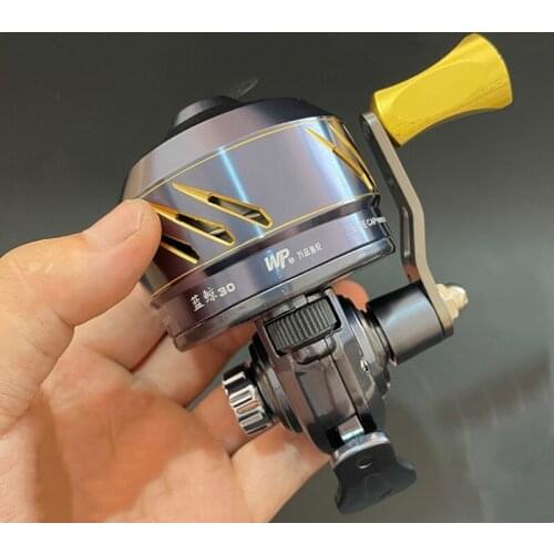 High-quality All-metal Fishing Reel Gear Ratio 3.9:1 Outdoor Hunting Slingshot Closed Aluminum Alloy Coil Wheel with Wristband