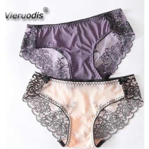 Female Underwear Sexy Panties for Women with Low-rise Waist Nylon Transparent Lace Mesh Underpanties for Girls NEW ARRIVAL