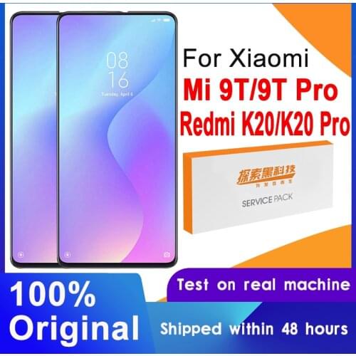 100% Original 6.39'' AMOLED Display For Xiaomi Mi 9T Pro LCD Touch Screen Digitizer Assembly For Redmi K20 Pro LCD Repair Parts