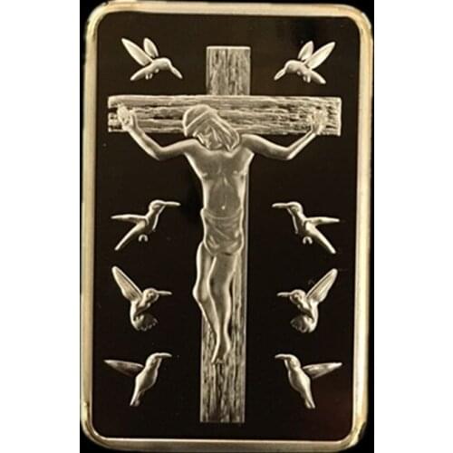20 pcs The Ten commandents Passion Sunday Jesus Christ god 24k gold plated Angel religious 50 x 28 mm souvenir decoration coin