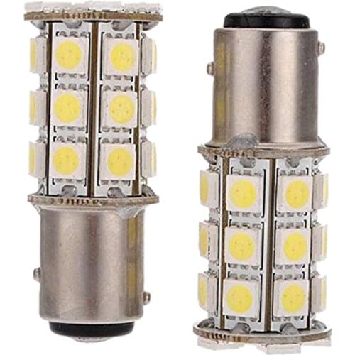 2 x 1157-T25 BAY15D P21 / 5W 27 SMD5050 12V LED Brake Light White Light