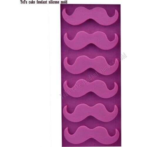 3D Moustache Silicone Mold Cake Decoraring, Sugarcraft Chocolate Candy Making Resin Gum Paste Scrapbooking Mold F0842