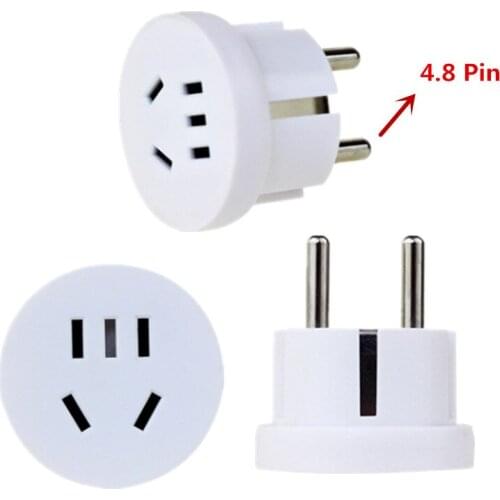 5pcs US To EU KR Plug Converter Travel Adapter Socket AC Power Plug Wall Charger Outlet Electrical Socket AU To EU Plug Adapter