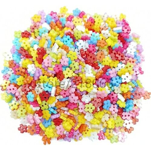 500/1000PCS 6mm Mini Tiny Snowflake Resin Buttons for Clothing Decorative Coat Plastic Button Sewing Scrapbooking Accessories