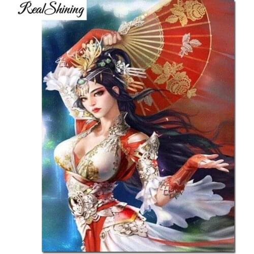5D diy diamond painting Japanese geisha woman full square round diamond embroidery mosaic cross stitch home decor FS7034