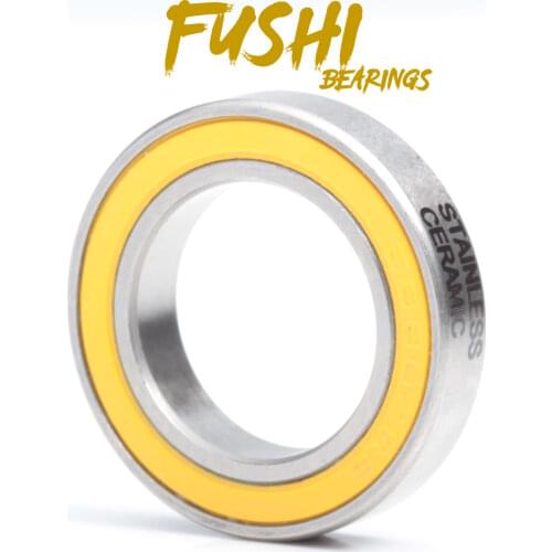 6802-2RS Stainless Bearing 15*24*5 mm ( 1 PC ) ABEC-3 6802 RS Bicycle Hub Front Rear Hubs Wheel 15 24 5 Ceramic Balls Bearings